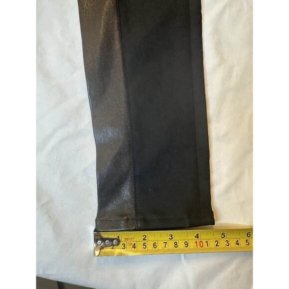 Rag & Bone Jeans Womens Midnight Black Leather Panel Skinny Pants Made USA 24x29 - Picture 7 of 9